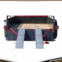 2 Pcs of Loadmaster Flat Tread Loading Aluminium Ramp - 150cm Long x 22.5cm Wide