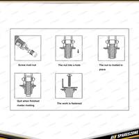 7 Pcs of PK Tool 330mm Nutsert Rivet Tool Set - with Nutserts & Mandrels