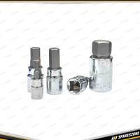 34 Pcs of PK Tool 1/4" 3/8" & 1/2" Dr Hex Bit Socket Master Set - Metric & SAE