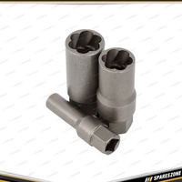 11Pc PK Tool Deep Impact Spiral Twist Extractor Socket Set - 3/8" Drill Adaptor