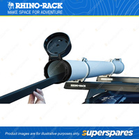 1x Rhino Rack Black Conduit Carrier Locking End Cap LSE100H Suit 100mm PVC Pipes