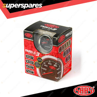 SAAS Electronic Oil Pressure Gauge 0-140psi 52mm Black Muscle Series 3