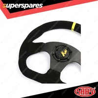 SAAS Steering Wheel 13 Inch Black Suede Flat Bottom + Indicator ADR Complied