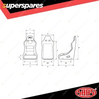 SAAS Seat SR2 Club Fixed Back FPR Black Large Offers Seat Comfort Side Support