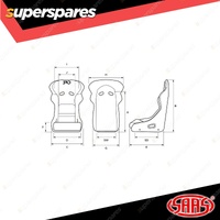 SAAS Seat SR3 Race Fixed Back FRP Black Offers Seat Comfort Side Support