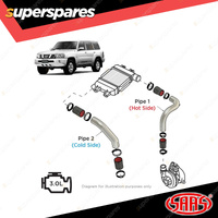 SAAS Intercooler Polish Alloy Pipe Kit for Nissan Patrol GU Y61 ZD30 CRD 06-17