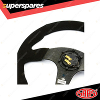 SAAS Steering Wheel Suede 14 inch Black Brushed Finished Spokes ADR Compliant