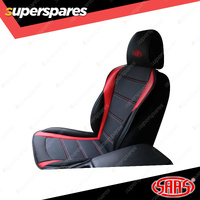 SAAS Seat Sports Cushion Pu Black-Red Large With Logo Including Bolster Padding
