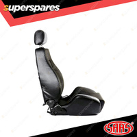 SAAS Premium Sports Seat 4x4 Black Cloth with PU Trim Dual Recliner ADR