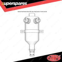 SAAS Oil Catch Can Baffle Dual - 12 AN Female Outlet Raw Aluminium Finish 500mL