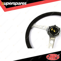 SAAS Steering Wheel Polyurethane 15 inch Classic Brushed Alloy With Holes ADR
