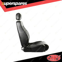 SAAS Trax Premium Seat 4x4 Black Genuine Leather Dual Recliner ADR Compliant