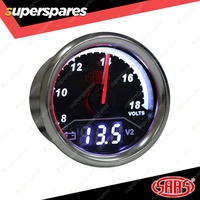SAAS Dual Gauge Voltmeter 8v-18v Analogue / Voltmeter 8v-18v Digital Trax Series