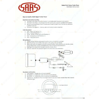 SAAS Digital Turbo Timer 52mm Black Face 4 Color for Muscle Series