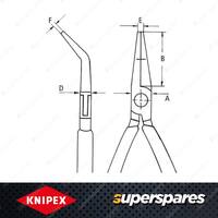Knipex Electronics Plier - Length 115mm with 45 Degree Bent Half-round Jaws