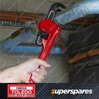 Toledo Pipe Wrench Steel - Overall Length 350mm 14" Max Jaw Opening 50mm 2"