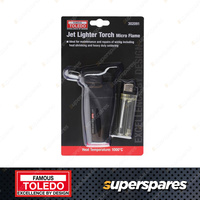 Toledo Jet Lighter Torch - Micro Flame Butane Handy Gas Blow Torch