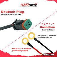 9 Inch LED Round Driving Lights Offroad Headlight + Wiring Loom Harness Kit