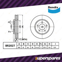 Bendix Rear ULT Rotors + ULT+ Pads for Holden Commodore VF Calais VF 3.0L 3.6L