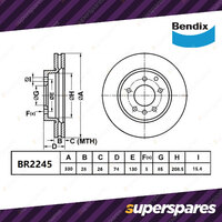 Bendix Rear Disc Rotors + Brake Pads for Audi Q7 4L 3.0 4.2 6.0 TDI TFSI quattro
