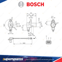 1Pc Bosch Crankshaft Position Sensor for Ferrari F50 W16 4.7L 383KW 1995-1997