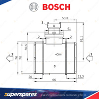 1Pc Bosch Air Mass Sensor for Fiat Ducato 2.3L Van-Commercial 2007-2014