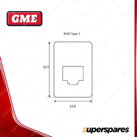 GME RJ45 Pass-Through Adaptor for Toyota Hilux Landcruiser 200 Prado 150 Rav 4 R