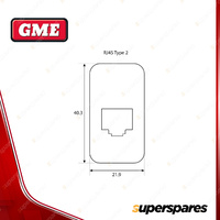 GME RJ45 Pass-Through Adaptor for Toyota Landcruiser 75 78 79 4 Runner Hiace Red