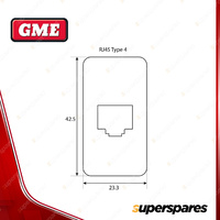 GME RJ45 Pass-Through Adaptor for Isuzu D-Max 2nd MU-X 1st 2012 - 2021 Red