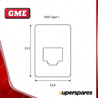 GME RJ45 Pass-Through Adaptor for Toyota Hilux Landcruiser 200 Prado 150 Rav 4 W