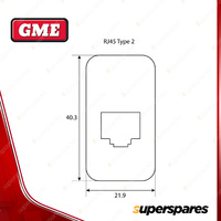 GME RJ45 Pass-Through Adaptor for Toyota Landcruiser 75 78 79 4 Runner Hiace W