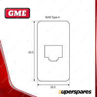 GME RJ45 Pass-Through Adaptor for Isuzu D-Max 2nd MU-X 1st 2012 - 2021 White