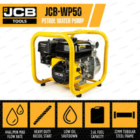 JCB Tools Petrol Fresh Water Pump 224CC Recoil Start - 4-Stroke Engine