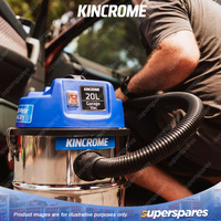 Kincrome Wet & Dry Garage Vacuum - 240V 20L Capacity 1250 Watt Motor