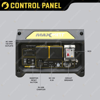 Maxwatt 4000W Inverter Generator Pure Sine Wave Petrol Open Frame Portable