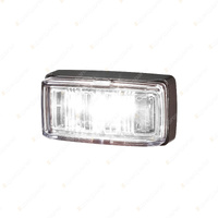 Narva LED Fr End Outline Marker White w/ Black Base Clear Lens & Connector 2.5m