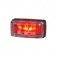 Narva 9-33V LED Rear End Outline Marker Red w/ Black Base Clear Lens & Connector