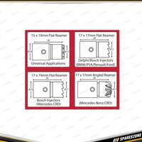 8 Pcs of PK Tool Diesel Injector Seat Cutter Set - with 19mm Socket T-Handle