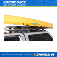 2 x Rhino Rack 700mm Pioneer Wrap Pads 43150 - with Pair 3.5m Tie Down Straps
