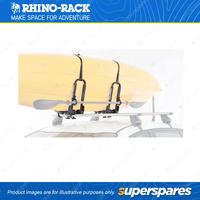 Rhino Rack Folding J Style Kayak Carrier S512 - Supplied With 4 Tie Down Straps