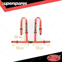 SAAS 4 Point Harness Red 2 Inch Heavy Duty Webbing EC-R16 Approved