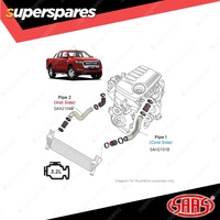 SAAS Intercooler Black Alloy Pipe Kit for Ford Ranger PX 3.2L Diesel 2011-2022
