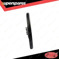 SAAS Steering Wheel 15 Inch Leather Octane Black Spoke Shallow 25mm Dish