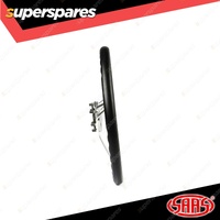 SAAS Steering Wheel 15 Inch Poly Classic Brushed Alloy Slotted 50mm Dish