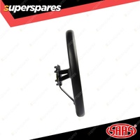 SAAS Steering 14 Inch Wheel Leather Deep Dish Black Slotted + Indicator