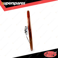 SAAS Steering Wheel Wood 15 inch Classic Chrome With Holes ADR Compliant