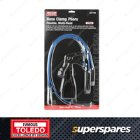 Toledo Hose Clamp Plier Set 3 pcs - Flexible Multi-Head Ergonomic Handle