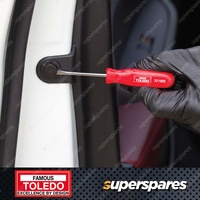 Toledo Flat Blade Pocket Screwdriver - Features Handy Steel Pocket Clip