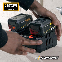 JCB Tools 18V 4.5A Dual Port Fast Charger - Overcharge & Thermal Protection