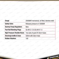 32 Pcs of PK Tool Fuel Pressure Tester Kit - High Pressure 2000 Bar Common Rail